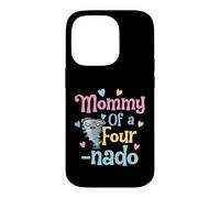 Carcasa para iPhone 14 Pro Mommy of A Fournado Funny Mom 4th Birthday Matching Family