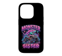 Carcasa para iPhone 14 Pro Monster Sister Shark Truck Funny Pink Sibling