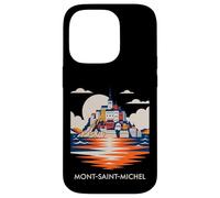 Carcasa para iPhone 14 Pro Mont Saint Michel France Normandy Catholic Travel Lover