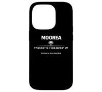 Carcasa para iPhone 14 Pro Moorea Polinesia Francesa Coordina Diseño de la Isla