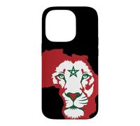 Carcasa para iPhone 14 Pro Morocco Flag Lion of Africa Proud Moroccan Football Game