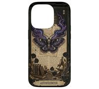 Carcasa para iPhone 14 Pro Moth Sun Dark Gothic Crescent Moon Skull