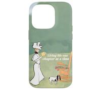 Carcasa para iPhone 14 Pro Mujer y su Perro Amante de los Libros Viviendo la Vida un capítulo a la Vez