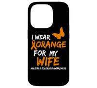 Carcasa para iPhone 14 Pro Multiple Sclerosis Awareness I Wear Orange FOR MY Wife