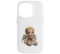 Carcasa para iPhone 14 Pro Muñeca Ángel Roto con Corazón