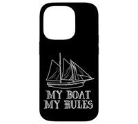 Carcasa para iPhone 14 Pro My Boat My Rules Funny Pirate Ship Boat Captain Sailing