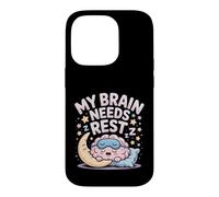 Carcasa para iPhone 14 Pro My Brain Needs Rest Burnout Tired Mood Exhausted -