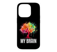 Carcasa para iPhone 14 Pro My Brain Tree Rainbow Splash Neurodivergente Adulto