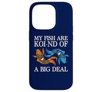 Carcasa para iPhone 14 Pro My Fish Are Koi-nd of A Big Deal Divertido Koi Keeper