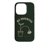 Carcasa para iPhone 14 Pro My Potential Funny Introvert Plant Humor Flor marchita