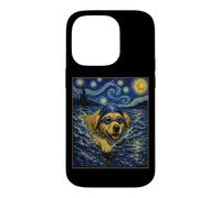 Carcasa para iPhone 14 Pro Nadando Golden Retriever Art Nadador Perro Le Encanta Nadar