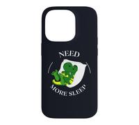 Carcasa para iPhone 14 Pro Need More Sleep Funny Tired Dragon Pijama Humor