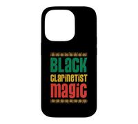 Carcasa para iPhone 14 Pro Negro Clarinetista Magia Estilo Tribal Africano Negro Orgulloso
