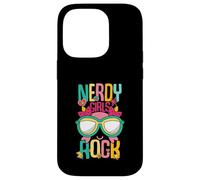 Carcasa para iPhone 14 Pro Nerd Girl Rock Geek Mágico Divertido Nerd Gamer G hic