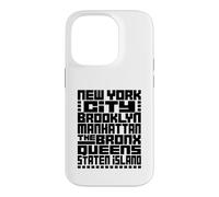Carcasa para iPhone 14 Pro New York City 5 Boroughs Typography T Shirt NYC Graphic