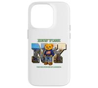 Carcasa para iPhone 14 Pro New York City Skyline & Cute Teddy Bear with NYC Graphic