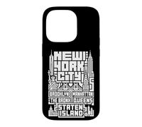 Carcasa para iPhone 14 Pro New York City Skyline T Shirt NYC Boroughs Vintage Graphic