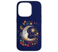 Carcasa para iPhone 14 Pro Night Sky Moon Lunar Stars Sun Love Galaxy