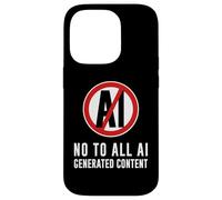 Carcasa para iPhone 14 Pro No al Contenido de IA contra el Arte Anti AI Artificial Inteligente