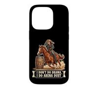 Carcasa para iPhone 14 Pro No Hago Teatro, Hago Arena Dust Funny Barrel Racing Cowgirl