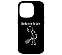 Carcasa para iPhone 14 Pro No Tennis Today Funny Stickman Tennis Player Men Women Kids