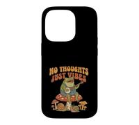 Carcasa para iPhone 14 Pro No Thoughts Just Vibes Frog Mindfulness Meditation Mushroom