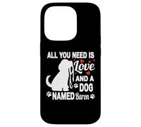 Carcasa para iPhone 14 Pro Nombre de Perro Personalizado Baron Cute Dog Pet Lover