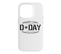 Carcasa para iPhone 14 Pro Normandía Francia Día D Honor and Remember Solid Black Print