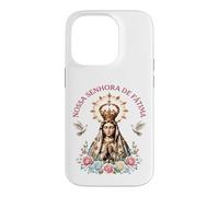 Carcasa para iPhone 14 Pro Nossa Senhora de Fátima Floral Católica