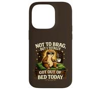 Carcasa para iPhone 14 Pro Not To Brag But I Totally Got out of Bed Today Lazy Sloth