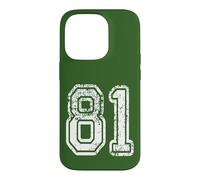Carcasa para iPhone 14 Pro Número 81 Grungy White Sports Team Style