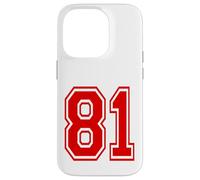 Carcasa para iPhone 14 Pro Número 81 Red Sports Team Style