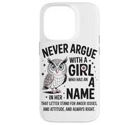 Carcasa para iPhone 14 Pro Nunca Discutas con Una Chica Actitud Divertida Humor
