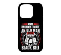 Carcasa para iPhone 14 Pro Nunca Subestimes a Old Man Black Belt Martial Arts