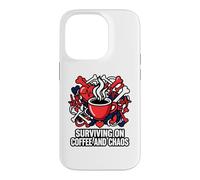 Carcasa para iPhone 14 Pro Nurse Life Surviving On Coffee and Chaos ER