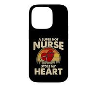 Carcasa para iPhone 14 Pro Nurses Couple Gift Super Hot Nurse Stole My Heart Valentines