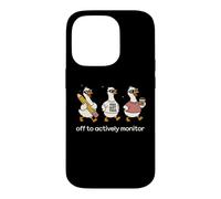 Carcasa para iPhone 14 Pro Off to Actively Monitor Teacher Testing Day Funny Goose