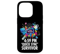 Carcasa para iPhone 14 Pro Office Worker 4:59 PM Quick Sync Survivor Meme