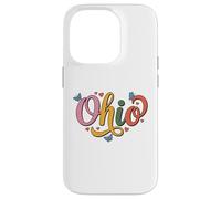 Carcasa para iPhone 14 Pro Ohio Butterfly Script Cute Girl State Pride, Women & Kids
