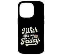 Carcasa para iPhone 14 Pro Ojalá Fuera Viernes café TGIF Vibes de Fin de Semana