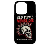 Carcasa para iPhone 14 Pro Old Punks Never Die Skull Punk Rock Música Heavy Metal Retro