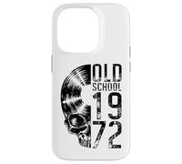 Carcasa para iPhone 14 Pro Old School 1972 Vintage Disco de Vinilo Amante gótico Calavera LP