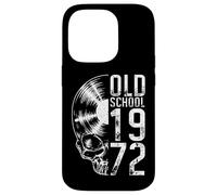 Carcasa para iPhone 14 Pro Old School 1972 Vintage Disco de Vinilo Amante gótico Calavera LP