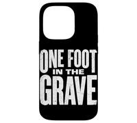 Carcasa para iPhone 14 Pro One Foot In The Grave Amputated Leg Humor Oscuro Amputado Broma