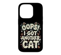 Carcasa para iPhone 14 Pro Oops! I Got Another Cat Fun Kitten Lover Retro Mujeres Gato Mamá