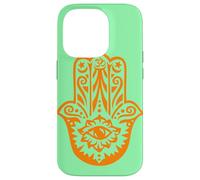 Carcasa para iPhone 14 Pro Orange Hamsa Yoga Mediación