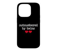 Carcasa para iPhone 14 Pro Outnumbered by Twins Boys Girls Dad Soon to Be Mom Pregnancy