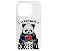 Carcasa para iPhone 14 Pro Panda Bocce Ball, Todo lo Que Quiero Hacer es un Lindo y Divertido Jugador de Osos
