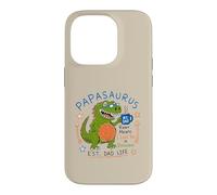Carcasa para iPhone 14 Pro Papasaurus Number One Dad Funny Dinosaur Rex Día del Padre