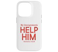 Carcasa para iPhone 14 Pro Parejas cristianas emparejadas la Llevan y lo ayudan Génesis 2